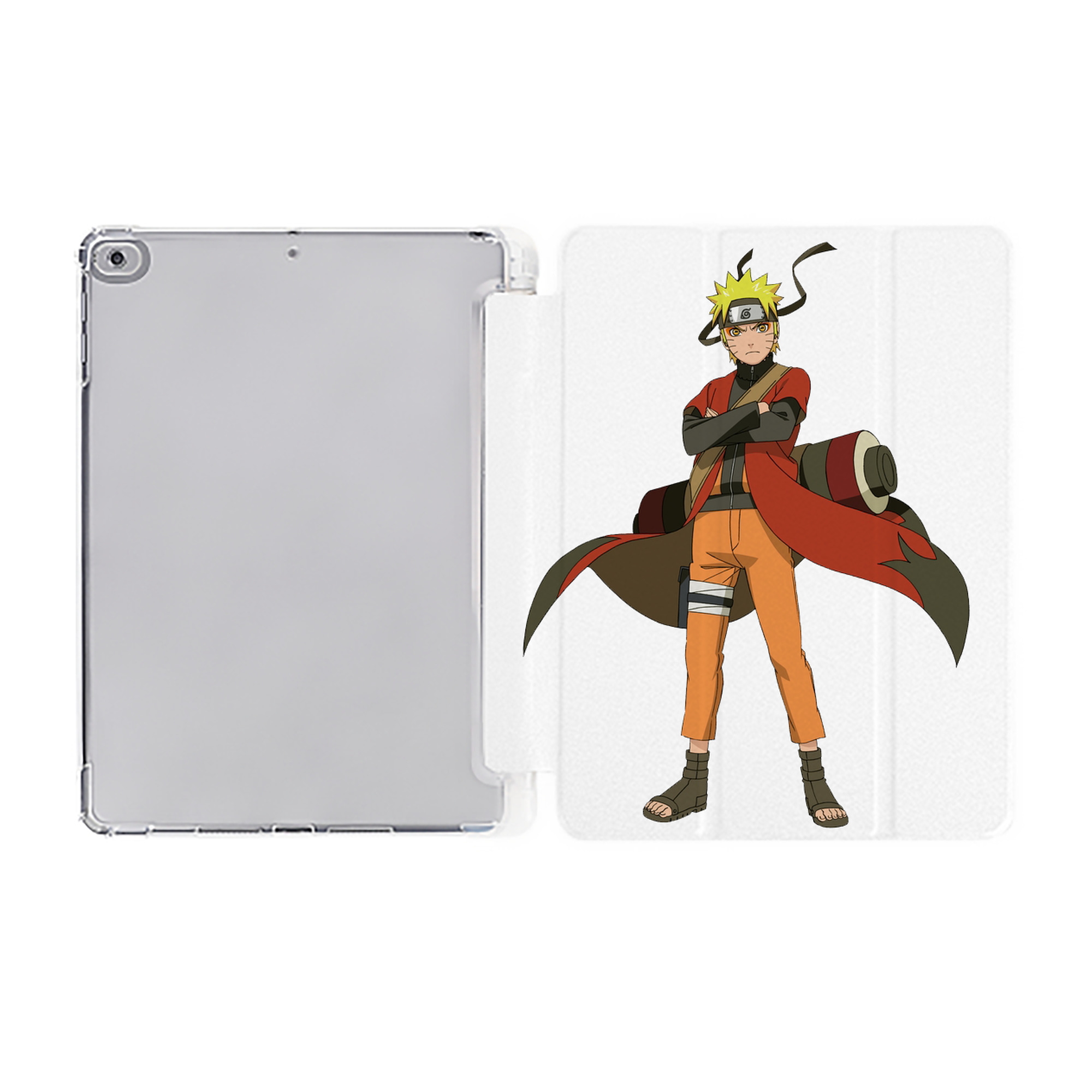 （画像用） NARUTO -ナルト- うずまき ナルト Uzumaki Naruto IPad ケース ペン収納付き 三つ折りスタンド PUレザー×シリコン 対応機種9.5/10.5/10.9インチ